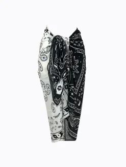 Black White Bandana Sarong