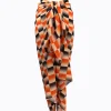 Check M8 Orange Sarong