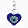 Evil Eye Heart Keychain