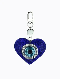 Evil Eye Heart Keychain