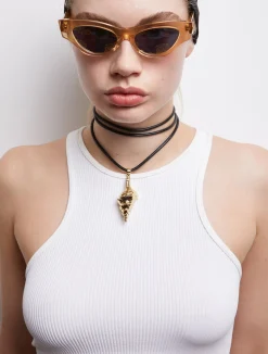 Flicka Shell Necklace - Gold