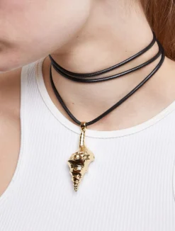 Flicka Shell Necklace - Gold