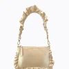 Frilled Satin Bag - Blanc
