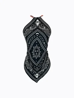 HonkyTonk Halter - Black Bandana