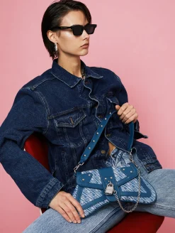 Merlin - Blue Jacquard