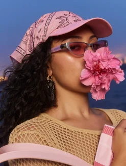 Pink Bandana Scarf