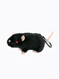 Plush Rat Charm - Black