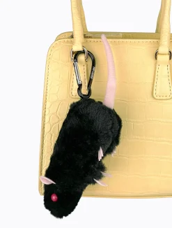 Plush Rat Charm - Black