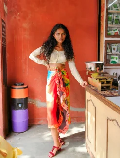 Red Lilies Sarong