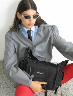 Shingo Laptop Bag - Black / Sky Blue