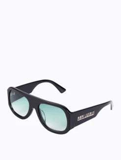 Spruce Aviators - Black/Green Gradient