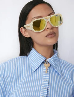 Spruce Aviators - Cream Marble/Gold
