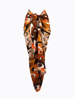 Squiggle Orange Sarong