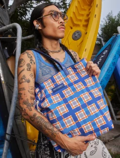 Tarnation Tote - Blue Tartan