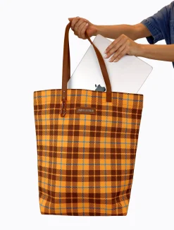 Tarnation Tote - Ochre Tartan