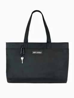 Winnie Laptop Tote - Black / Sky Blue